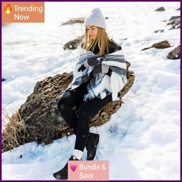 Fur Lined Water Repellent Winter Snow Boots Wide Toe Box Minimalist Hiking - Picture 3 of 8